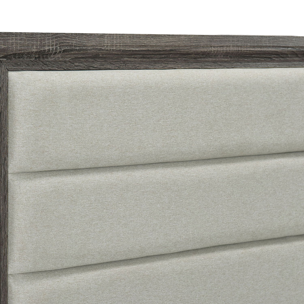 Funston - 4 Piece Queen Bedroom Set With Upholstered Headboard - Oak