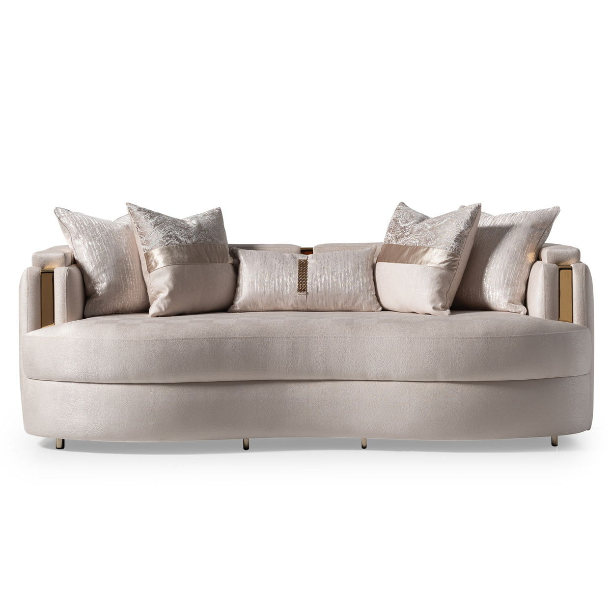 Carmela - Sofa - Almond / Gold - R&R Furniture Gallery (Fountain Valley, CA)