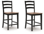 Wildenauer - Barstool (Set of 2) - Brown / Black - R&R Furniture Gallery (Fountain Valley, CA)