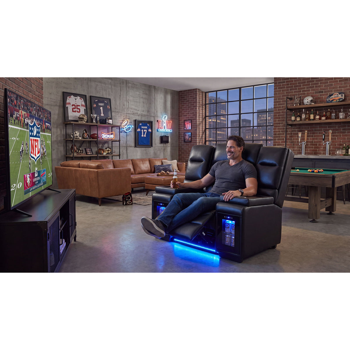 Sinai - Power Recliner With Dual Adjustment - Black