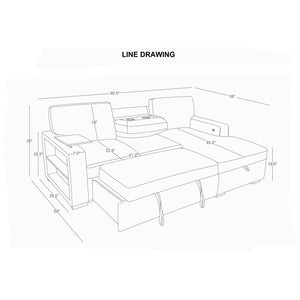 Tracey - Sofabed With Pullout - Silver