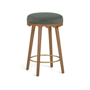 Oodle - Performance Vegan Mohair Light Walnut Stool