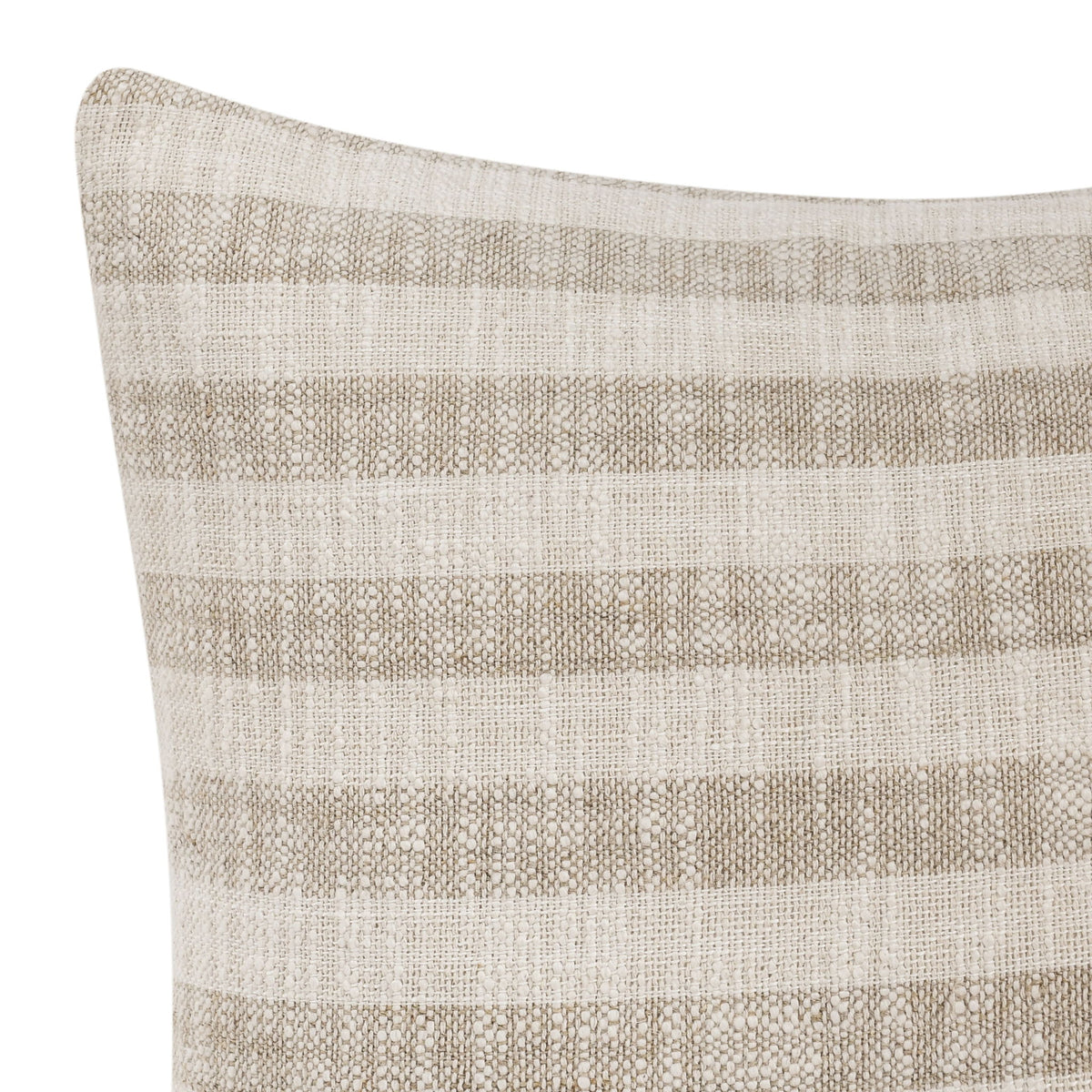 Villa Linna 24-inch ivory and natural accent pillow with textured design