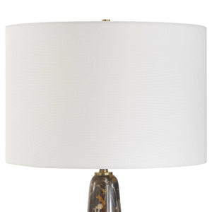 Dames - Dark Marble Table Lamp - Black / Brown