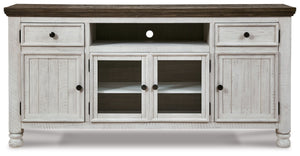 Havalance - Extra Large TV Stand - 4 Doors - Brown / Beige - R&R Furniture Gallery (Fountain Valley, CA)