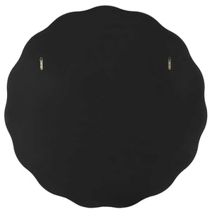 Uttermost Aneta round wall mirror with a sleek, modern frame, suitable for contemporary home decor.