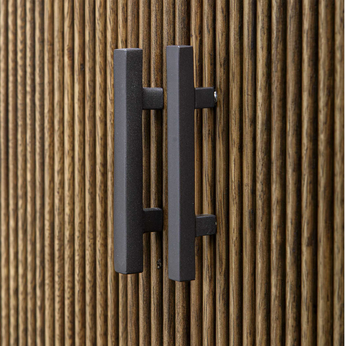 Pinstripe - 2 Door Cabinet - Dark Brown