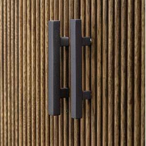 Pinstripe - 2 Door Cabinet - Dark Brown