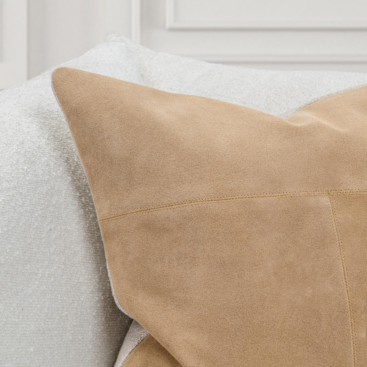 Clemson SLD suede accent pillow by Classic Home featuring soft, textured suede fabric in a stylish decorative cushion.