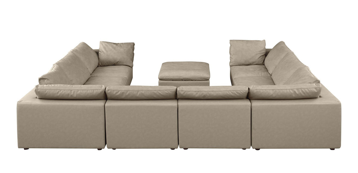 1100 - 9-Piece U-Shaped Sectional In Top-Grain Italian Leather