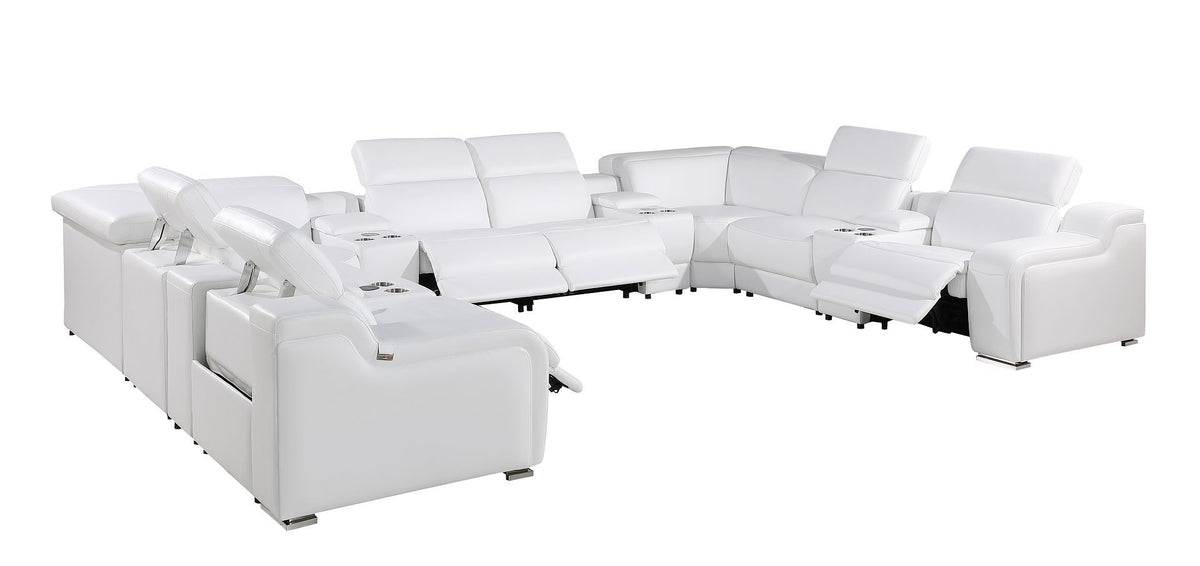 1116 - 12-Piece U-Shaped Sectional Sofa In With 4 Power Recliners & Power Headrests