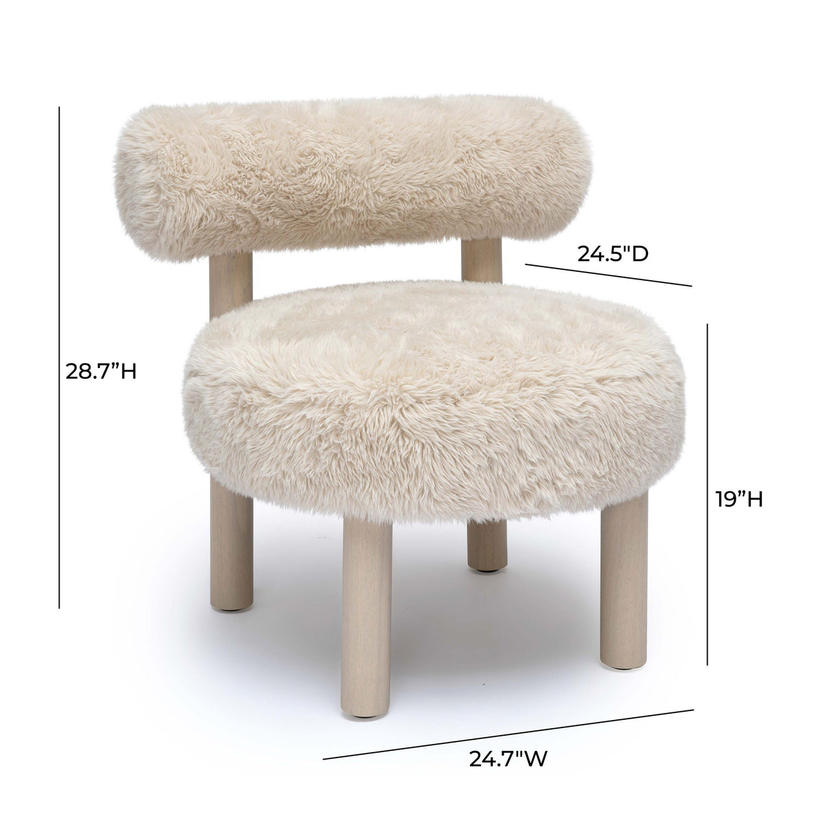 Carmel - Vegan Shearling Accent Chair - R&R Furniture Gallery (Fountain Valley, CA)