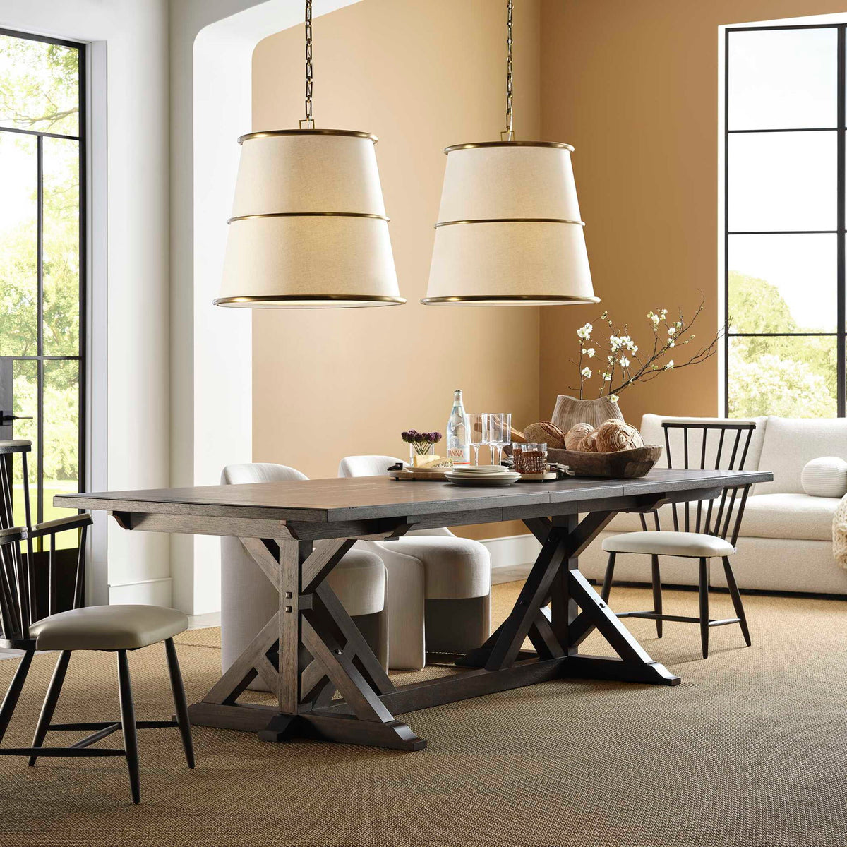 Triad - 4 Light Pendant - Brass / White