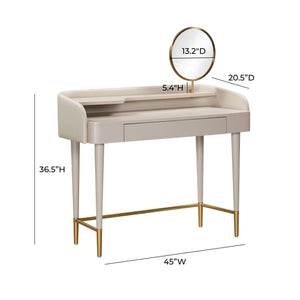 Penelope - Vegan Leather Wrapped Vanity Desk - R&R Furniture Gallery (Fountain Valley, CA)