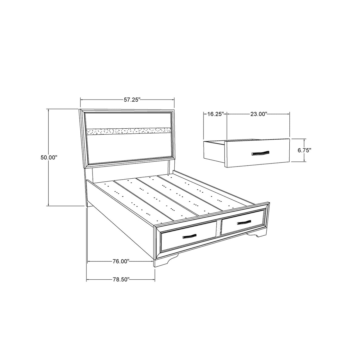 Ryder - 5 Piece Bedroom Set With Drawer Footboard