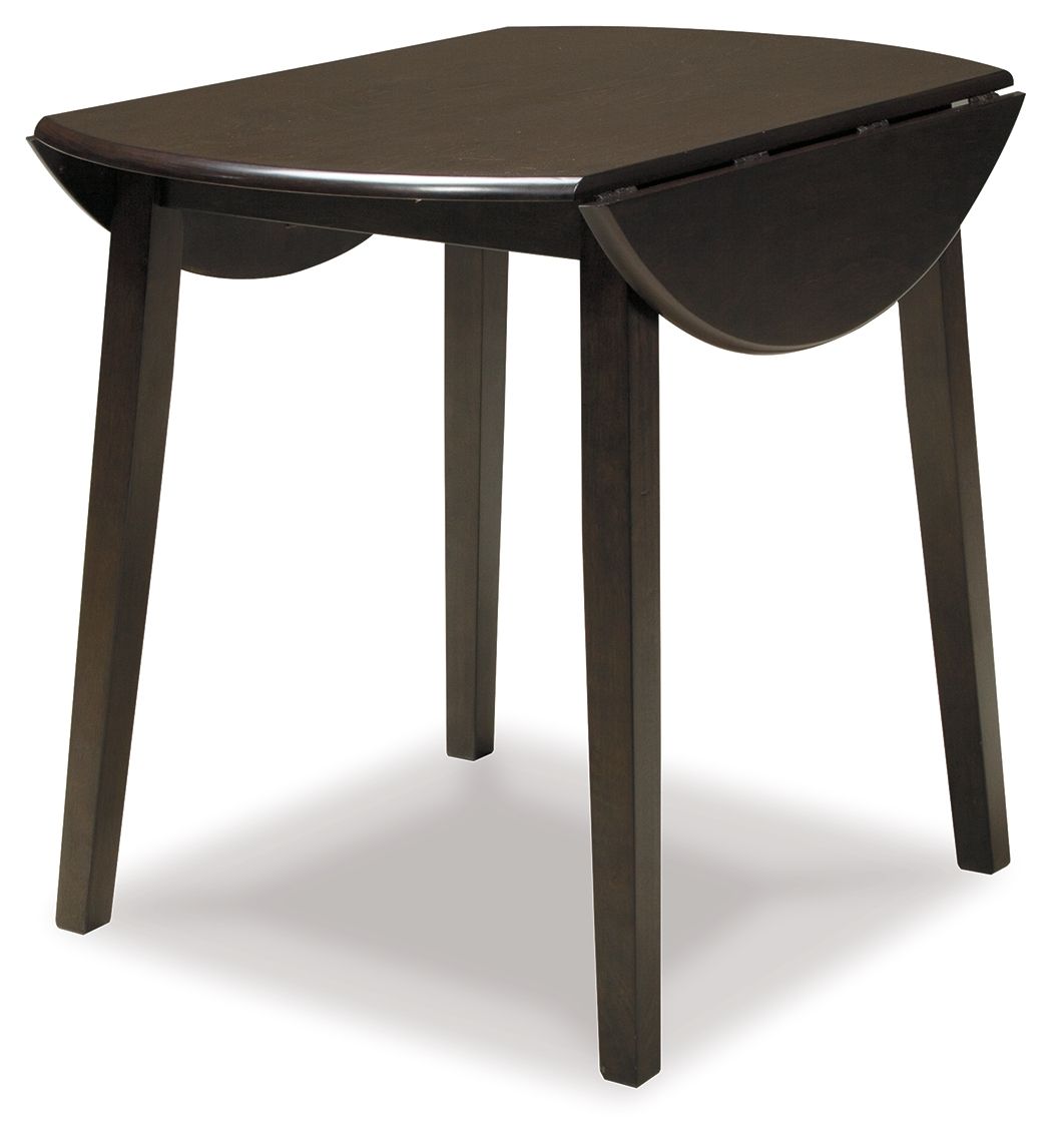 Hammis - Round DRM Drop Leaf Table - Dark Brown - R&R Furniture Gallery (Fountain Valley, CA)