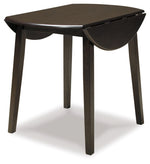 Hammis - Round DRM Drop Leaf Table - Dark Brown - R&R Furniture Gallery (Fountain Valley, CA)
