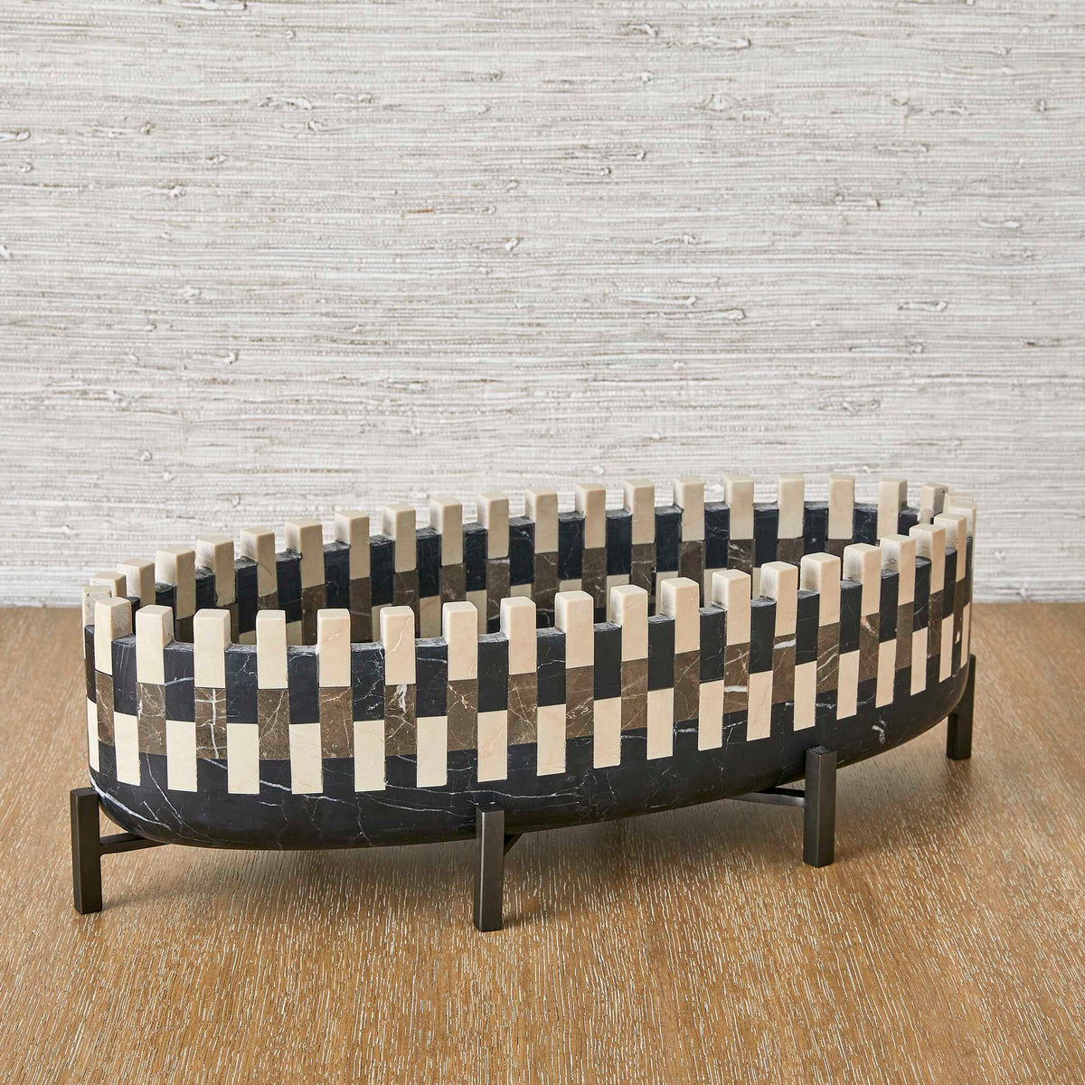 Domino - Cachepot - Black / Bronze / Brown