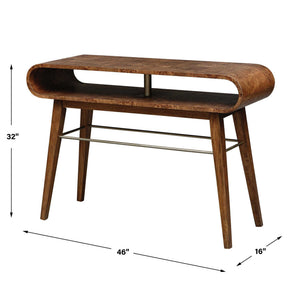 Ledger - Mid-Century Console Table - Woodtone