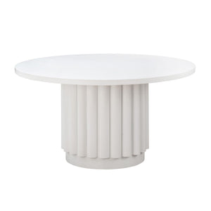 Kali - Round Dining Table - White - R&R Furniture Gallery (Fountain Valley, CA)