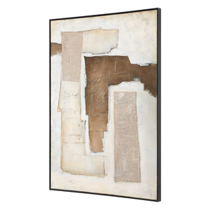 Interference - Hand Painted Canvas - Dark Brown