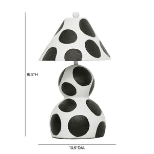 Lerici - Papier Mache Table Lamp - Black And White - R&R Furniture Gallery (Fountain Valley, CA)