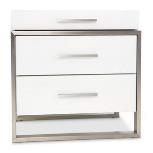 Marquee - Nightstand - Cloud White - R&R Furniture Gallery (Fountain Valley, CA)