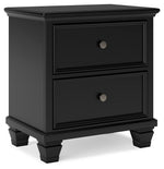 Lanolee - Two Drawer Nightstand - Black - R&R Furniture Gallery (Fountain Valley, CA)