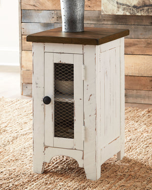 Wystfield - Chair Side End Table - White / Brown - R&R Furniture Gallery (Fountain Valley, CA)