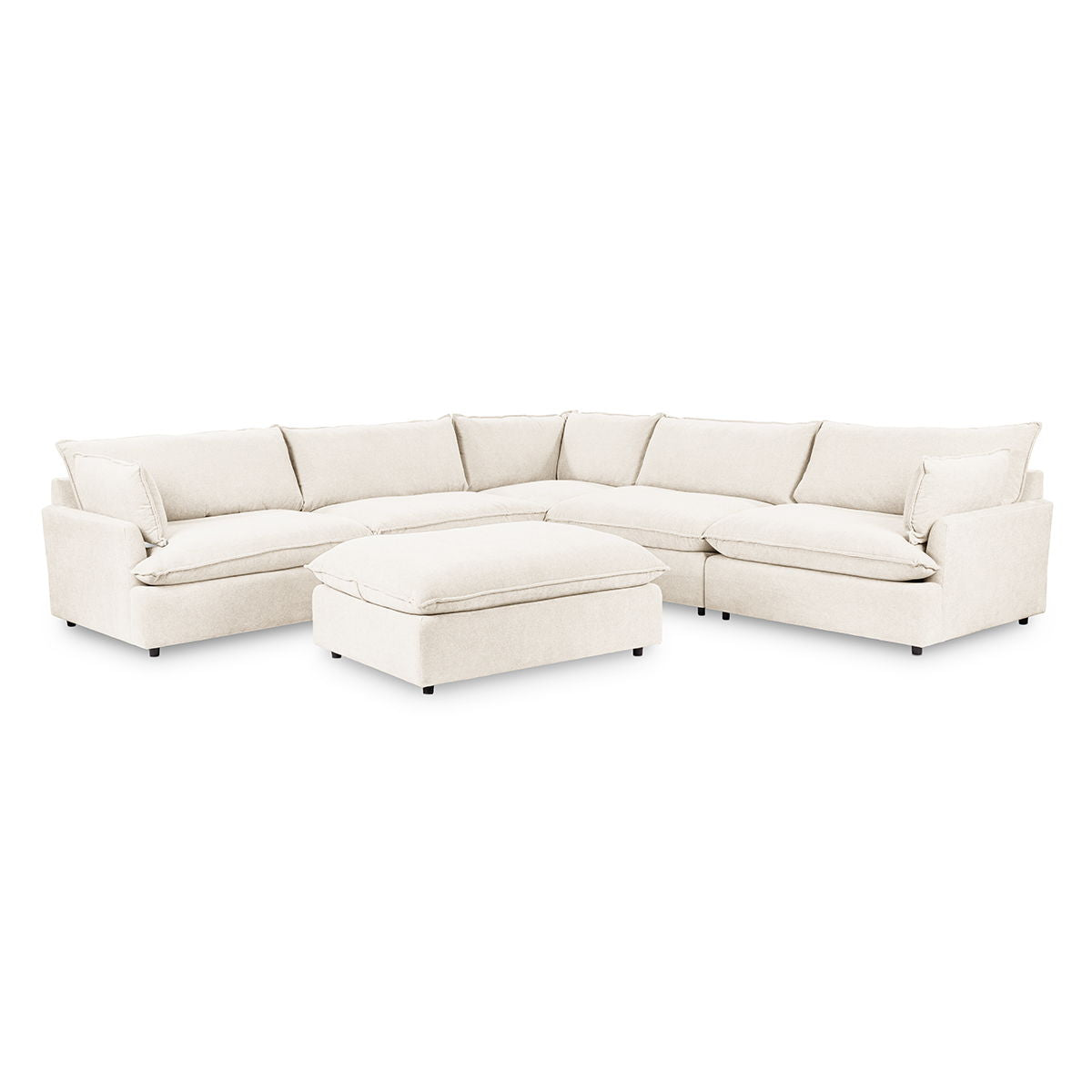 Caplan - 6 Piece Modular Sectional With Ottoman - R&R Furniture Gallery (Fountain Valley, CA)