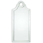 Uttermost Acacius Pearl Silver arched wall mirror with elegant silver finish and curved frame, suitable for modern interior decor.