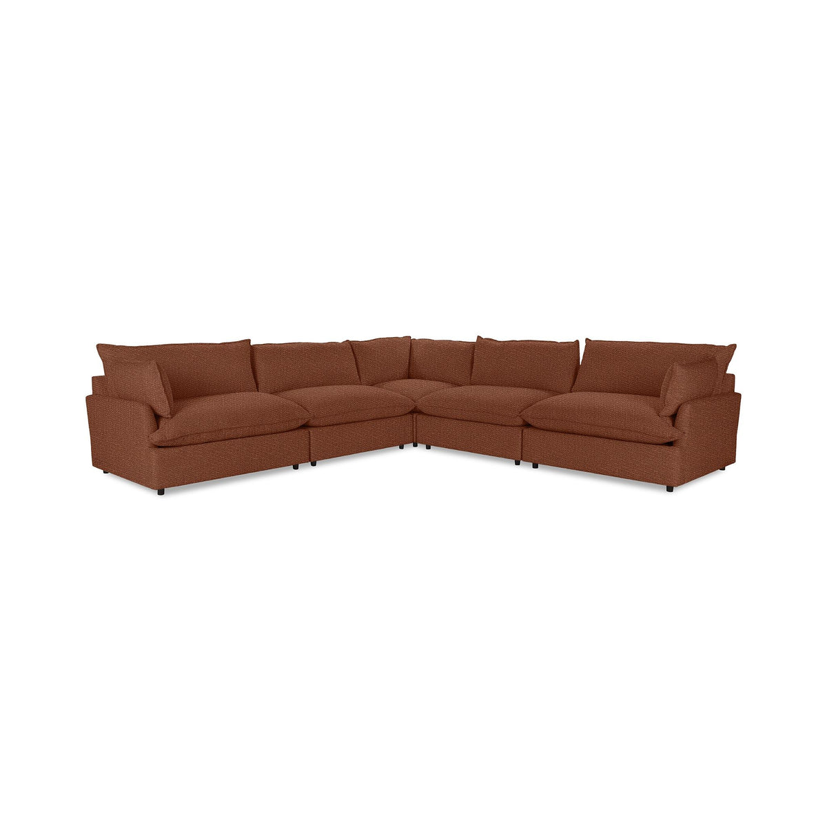 Classic Home Caplan modular sectional sofa with beige upholstery and plush cushions, perfect for a modern living space.