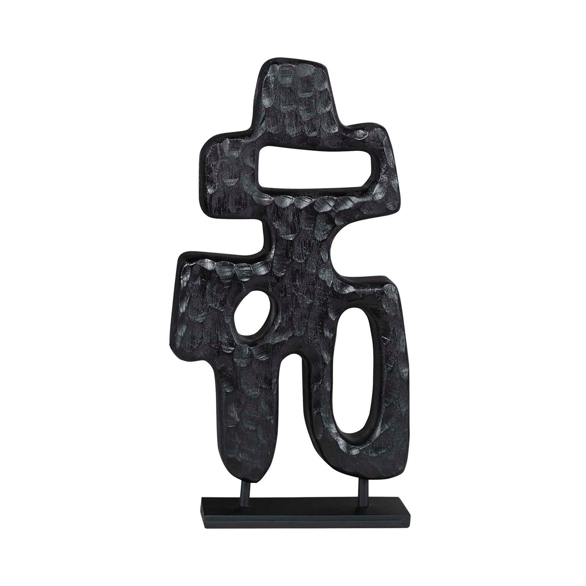 Chiseled Silhouette - Small Sculpture - Black