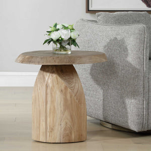 Tiernan - Reclaimed Oak Round Side Table - Woodtone