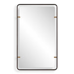 Mirror - Lightly Distressed Bronze With Gold Leaf Accents