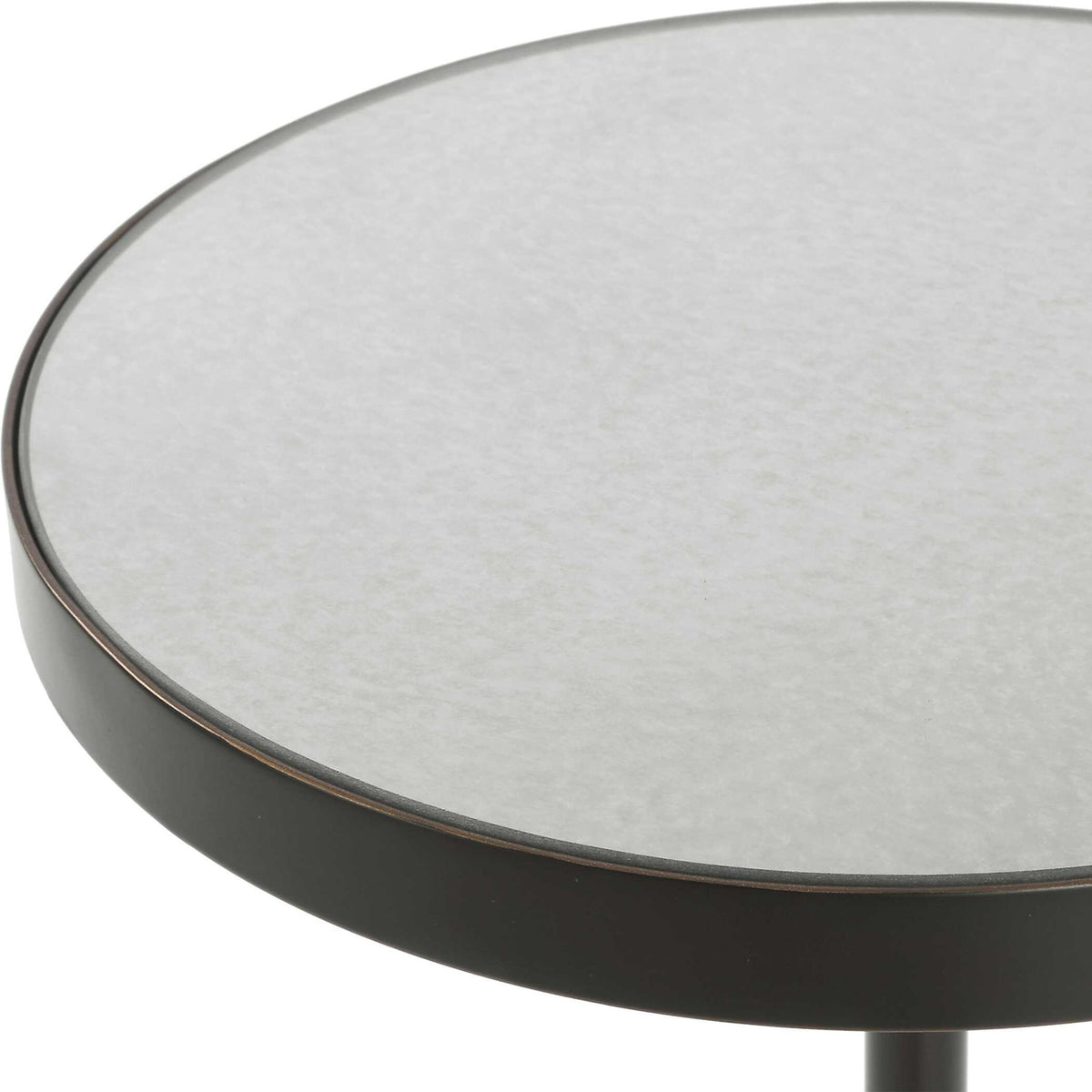 Odesa - Marble Accent Table - Black / White