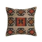 Terra - 20" Square Wool and Jute Kilim Throw Pillow (Cover) - Clay - R&R Furniture Gallery (Fountain Valley, CA)
