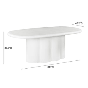 Elika - Faux Plaster Oval Dining Table - R&R Furniture Gallery (Fountain Valley, CA)