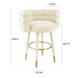 Betty - Velvet Counter Stool - R&R Furniture Gallery (Fountain Valley, CA)