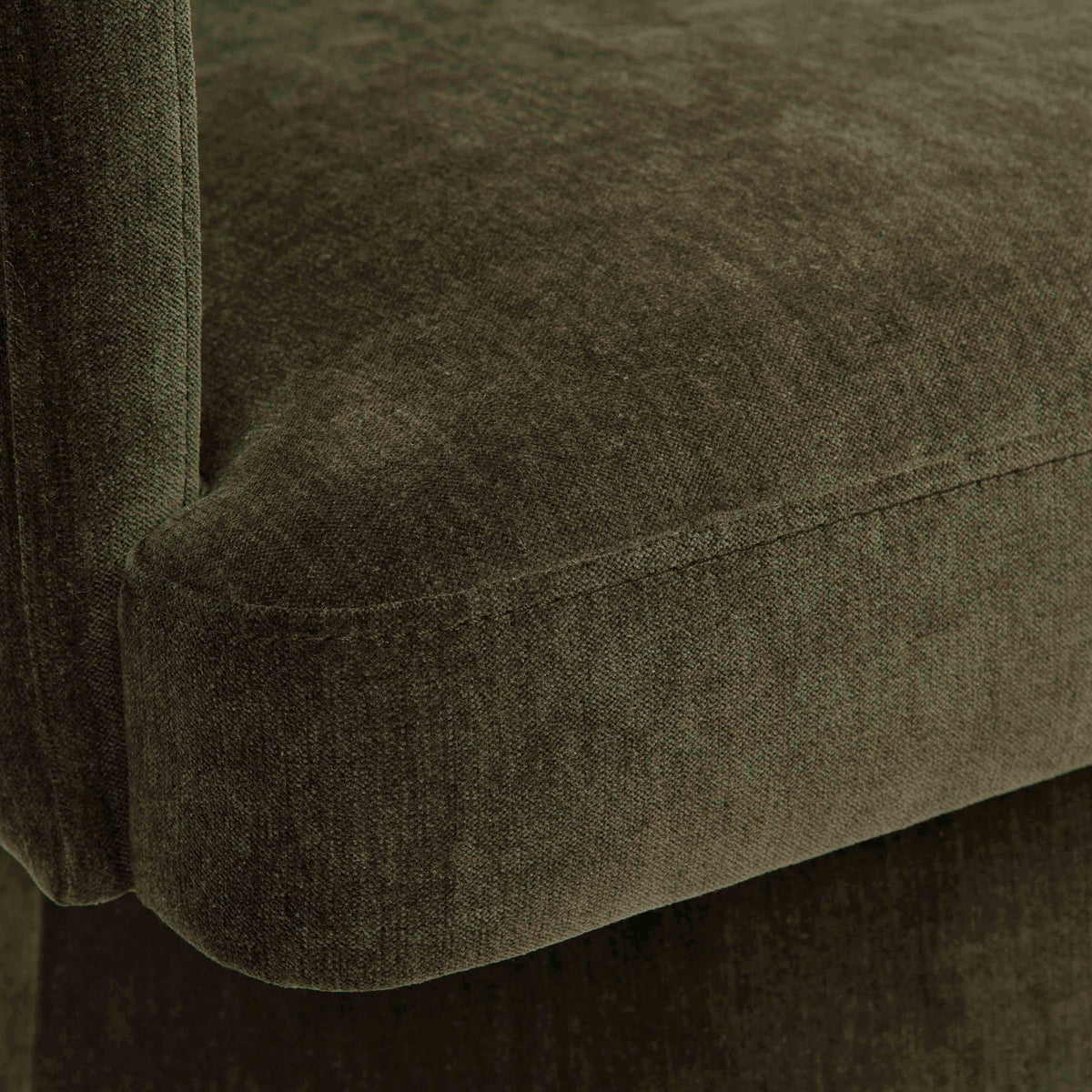 Kristen upcycled chenille rolling desk chair by TOV Furniture with a plush, upholstered seat and backrest on casters.