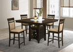 Gabriel 5-piece Square Counter Height Dining Set Cappuccino