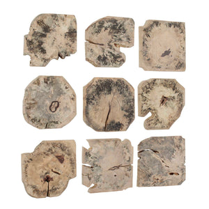Bahati - Wood Bleached Wall Decor (Set of 9) - Brown