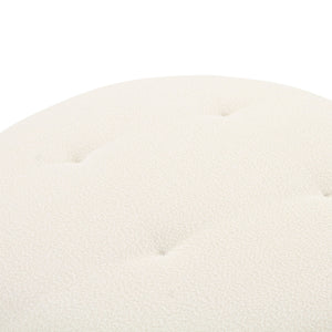 Fickle - Swivel Ottoman - Cream - R&R Furniture Gallery (Fountain Valley, CA)