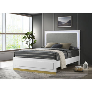Sophia - Panel Bed With LED Headboard