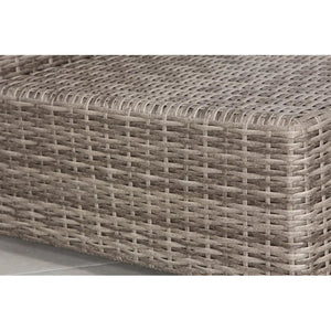 6 Seater Rattan Wicker Outdoor Lounge Set With Cushions - Gray Mix
