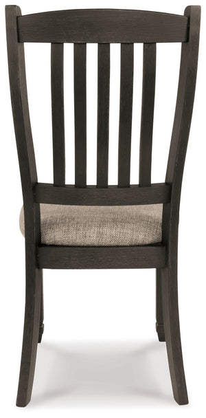 Tyler Creek - Dining UPH Side Chair (Set of 2) - Slatback - Black / Grayish Brown - R&R Furniture Gallery (Fountain Valley, CA)
