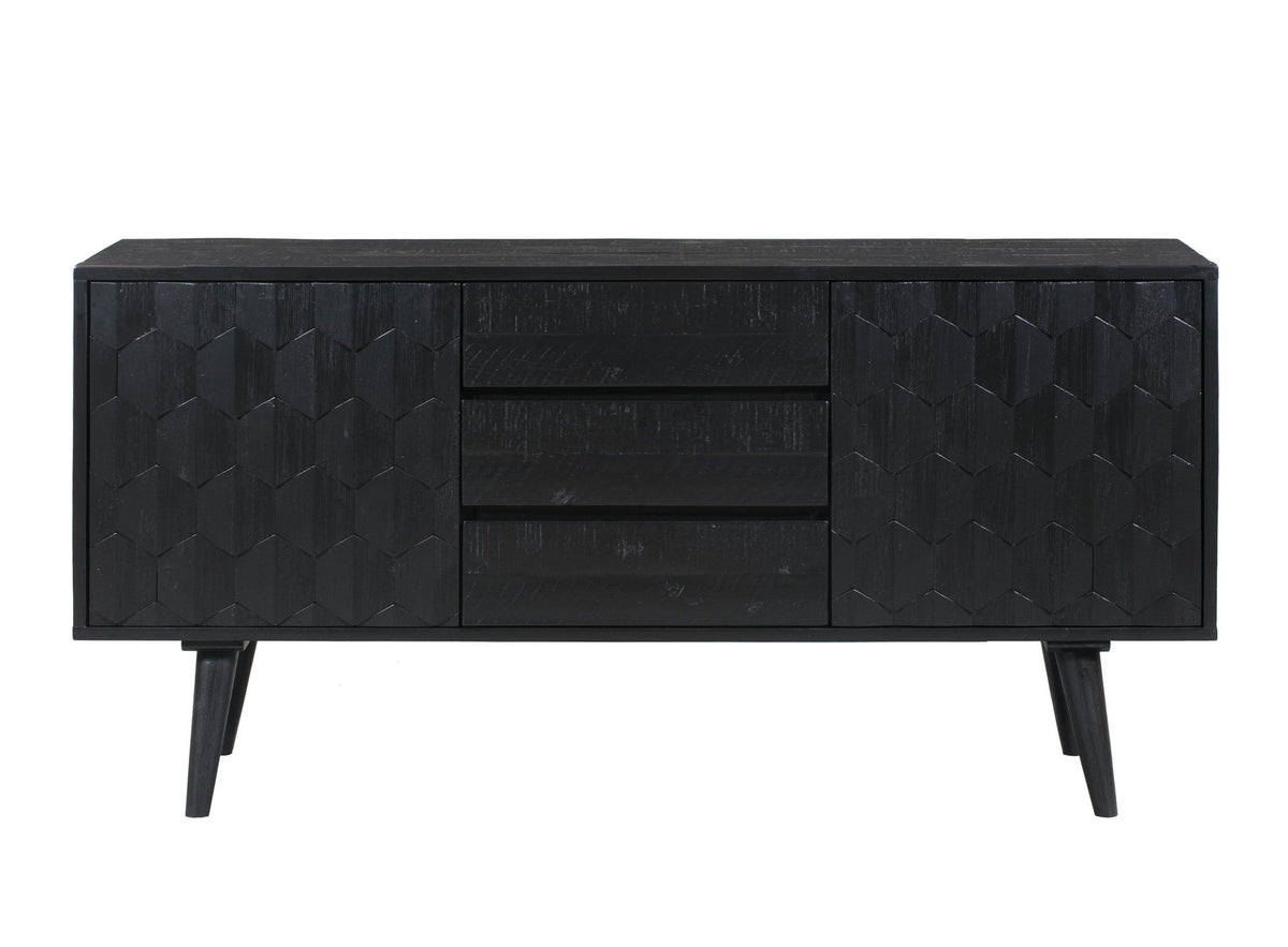 Valentina - Buffet - Black - R&R Furniture Gallery (Fountain Valley, CA)