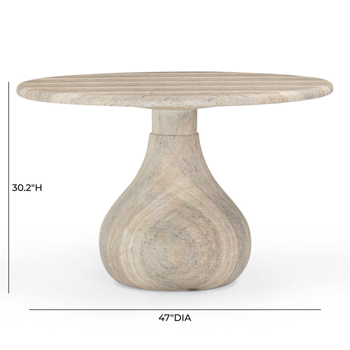 Smooch - 47" Indoor / Outdoor Round Dining Table - R&R Furniture Gallery (Fountain Valley, CA)
