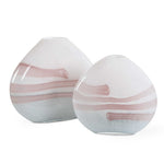 Blush - Swirl Glass Vases (Set of 2)