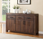 Meadow Three Drawer Three Door Solid Wood Sideboard in Brick Brown
